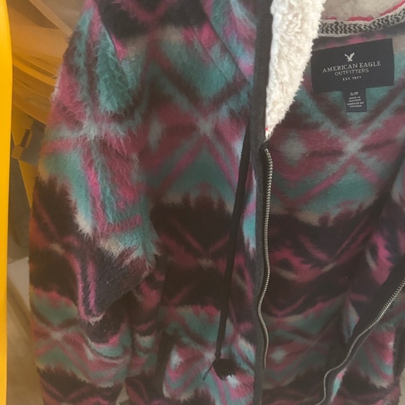American Rag Multicolor Geometric Fleece Jacket - Picture 3 of 4